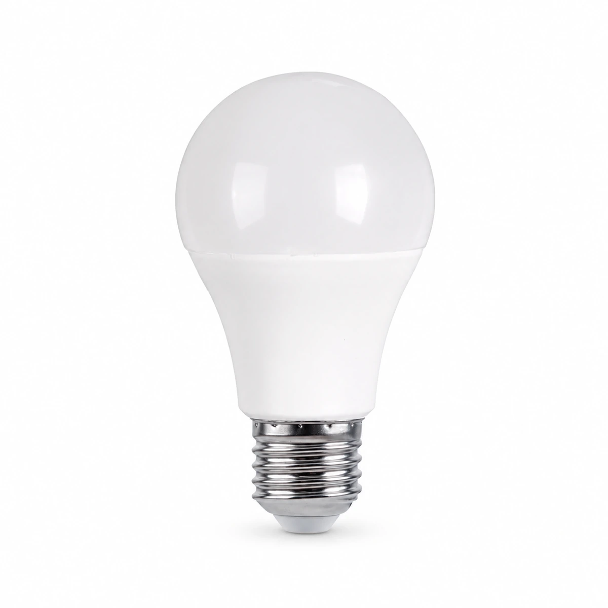 A60 diffused LED SMD bulb on white background
