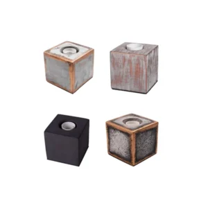 Cement Decorative Table Lamp Base Series on a white background