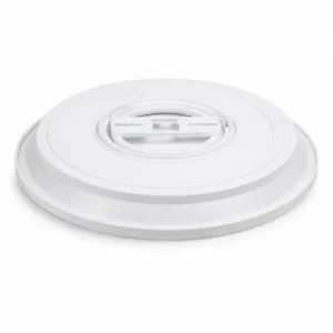 White face ring surface-mounted ceiling light with concentric housing and central mounting bar