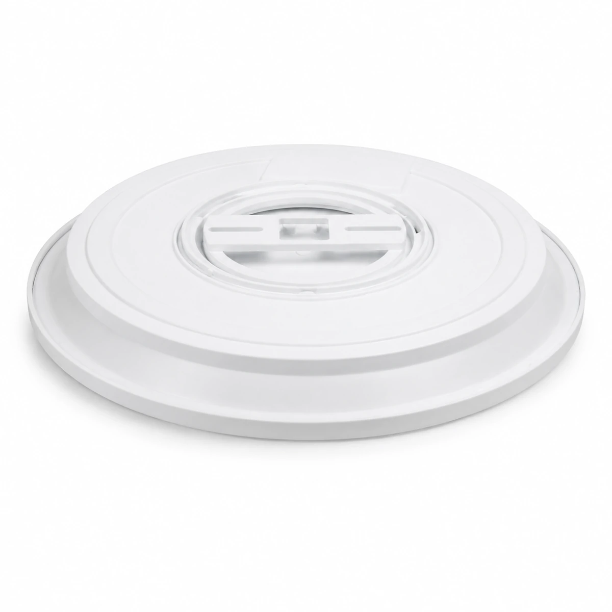 White face ring surface-mounted ceiling light with concentric housing and central mounting bar