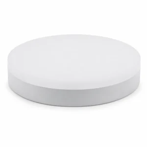 Front view of round HY08 IP65 full-PC surface-mounted ceiling light