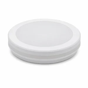 HY09 round IP65 PP surface-mounted ceiling light in white finish