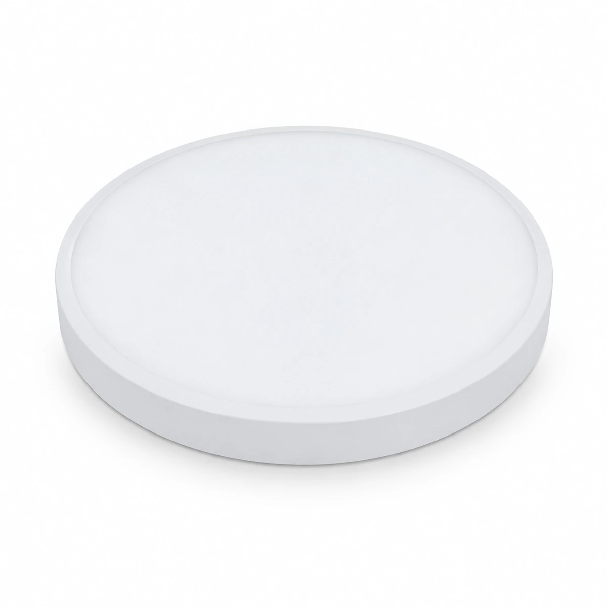 Front view of round HY17 IP54 PP surface-mounted ceiling light