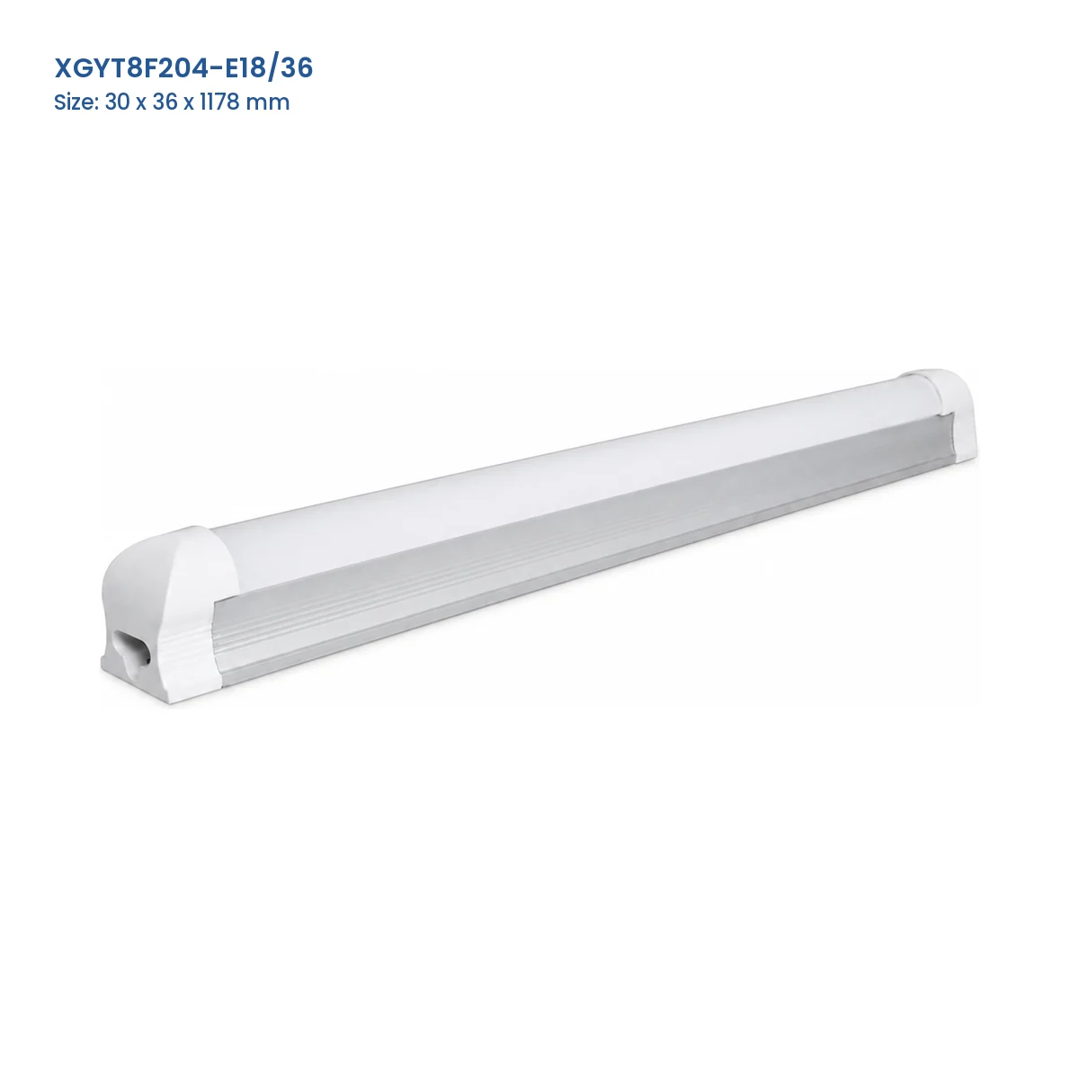 XGYT8F204-E18/36 30 x 36 x 1178 mm T8 integrated LED fixture