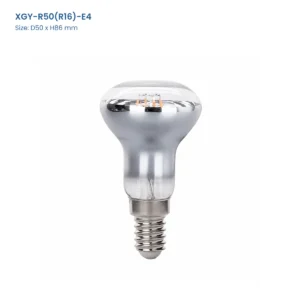 R50 (R16) LED filament reflector bulb model XGY-R50(R16)-E4, D50 x H86 mm