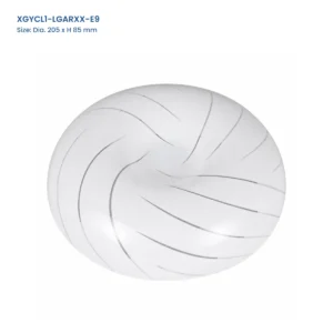XGYCL1-LGARXX-E9 apple-round metal-base LED ceiling light, 205 mm diameter by 85 mm