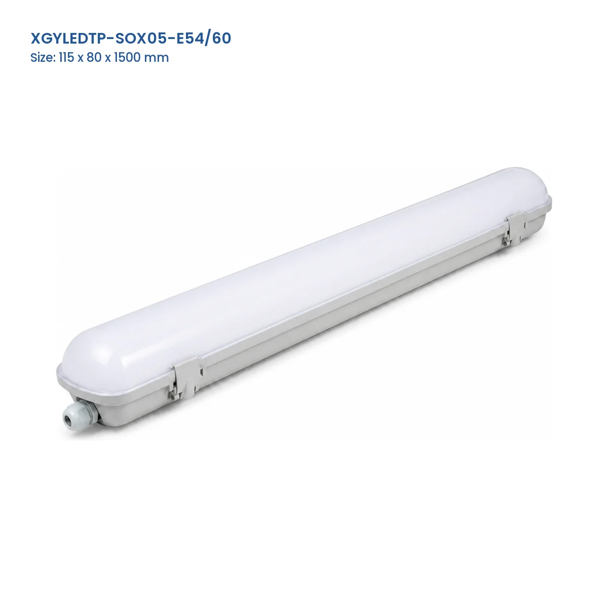 XGYLEDTP-SOX05-E54/60 SMD-OX tri-proof fixture, 115 x 80 x 1500 mm