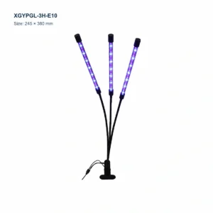 XGYPGL-3H-E10 three-head table grow light, 245 × 380 mm, 10 W, red and blue spectrum