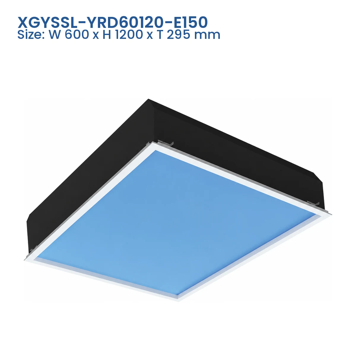 XGYSSL-YRD60120-E150 D Series recessed artificial skylight, Size W 600 x H 1200 x T 295 mm