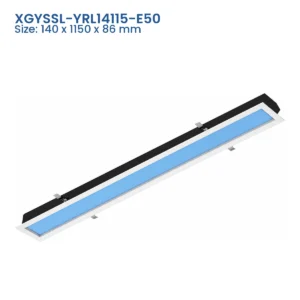 XGYSSL-YRL14115-E50 L Series recessed linear artificial skylight, Size 140 x 1150 x 86 mm