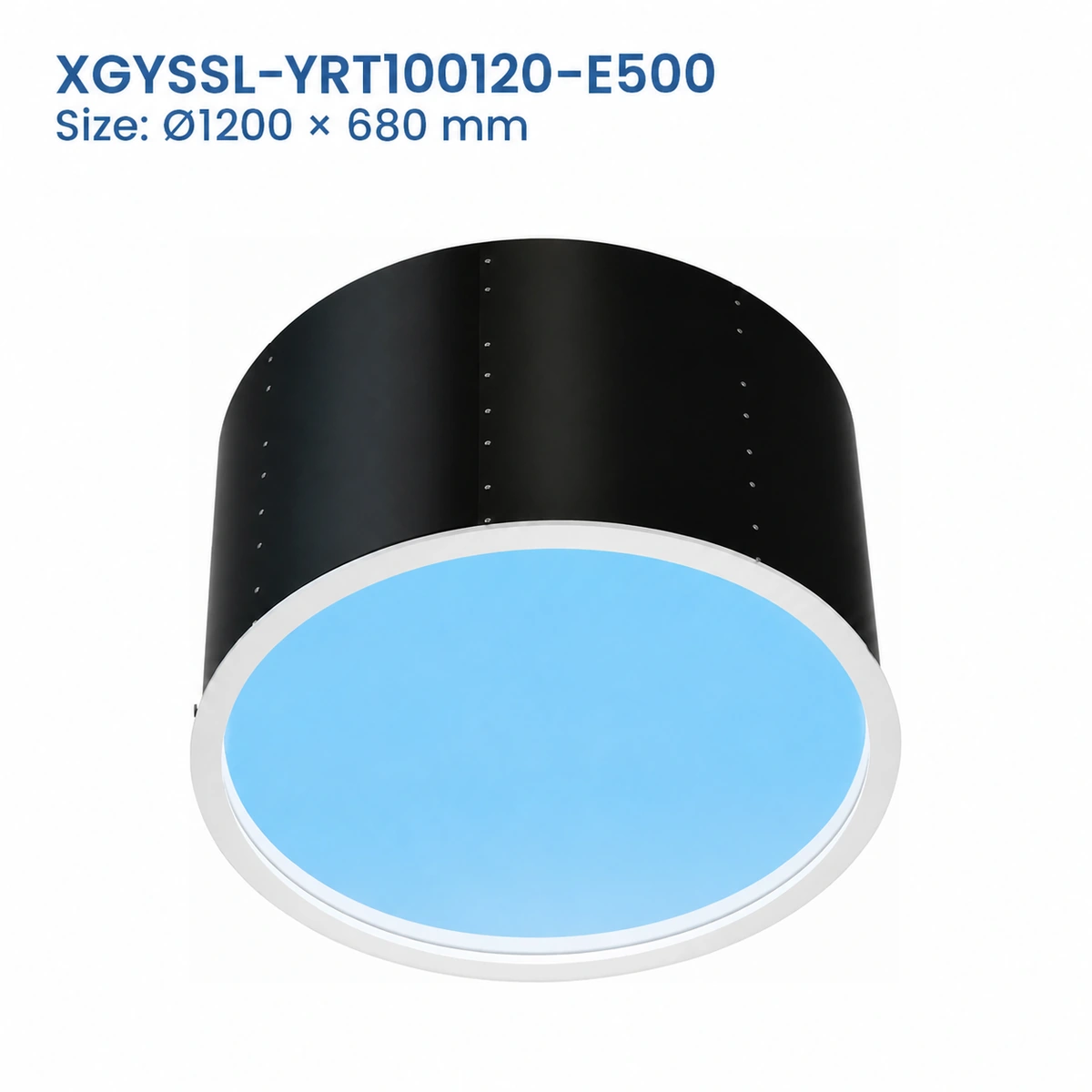 XGYSSL-YRT100120-E500 round T Series artificial skylight, Dia. 1200 × 680 mm, 500 W, 20000 lm