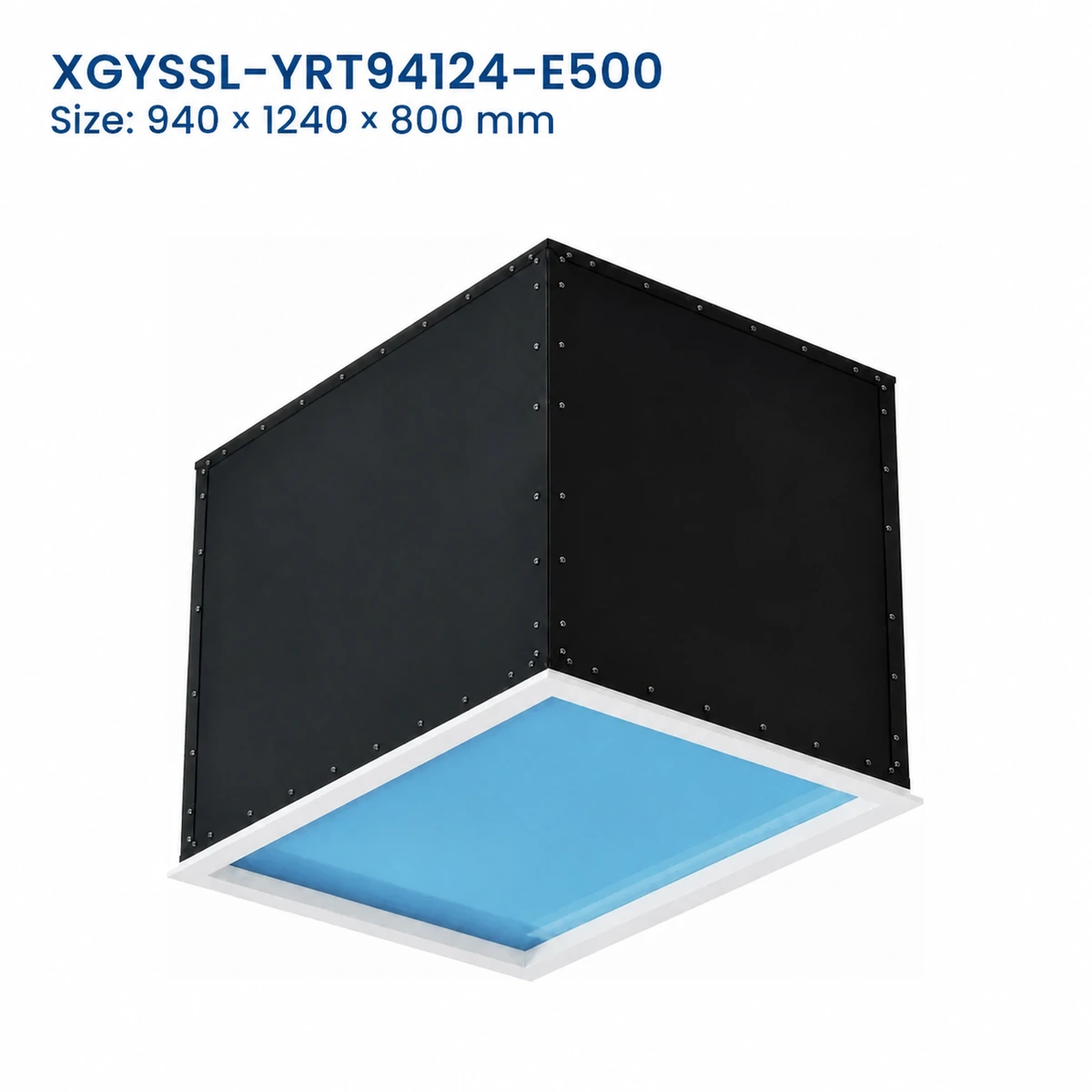XGYSSL-YRT94124-E500 rectangular T Series artificial skylight, 940 × 1240 × 800 mm, 500 W, 20000 lm