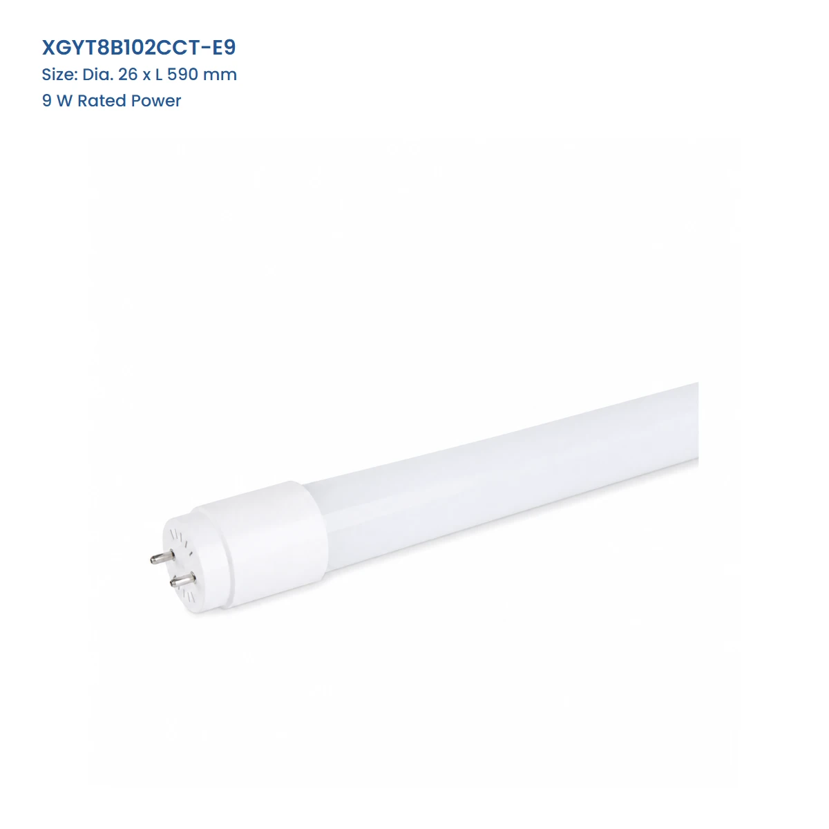 CCT and power adjustable T8 LED tube