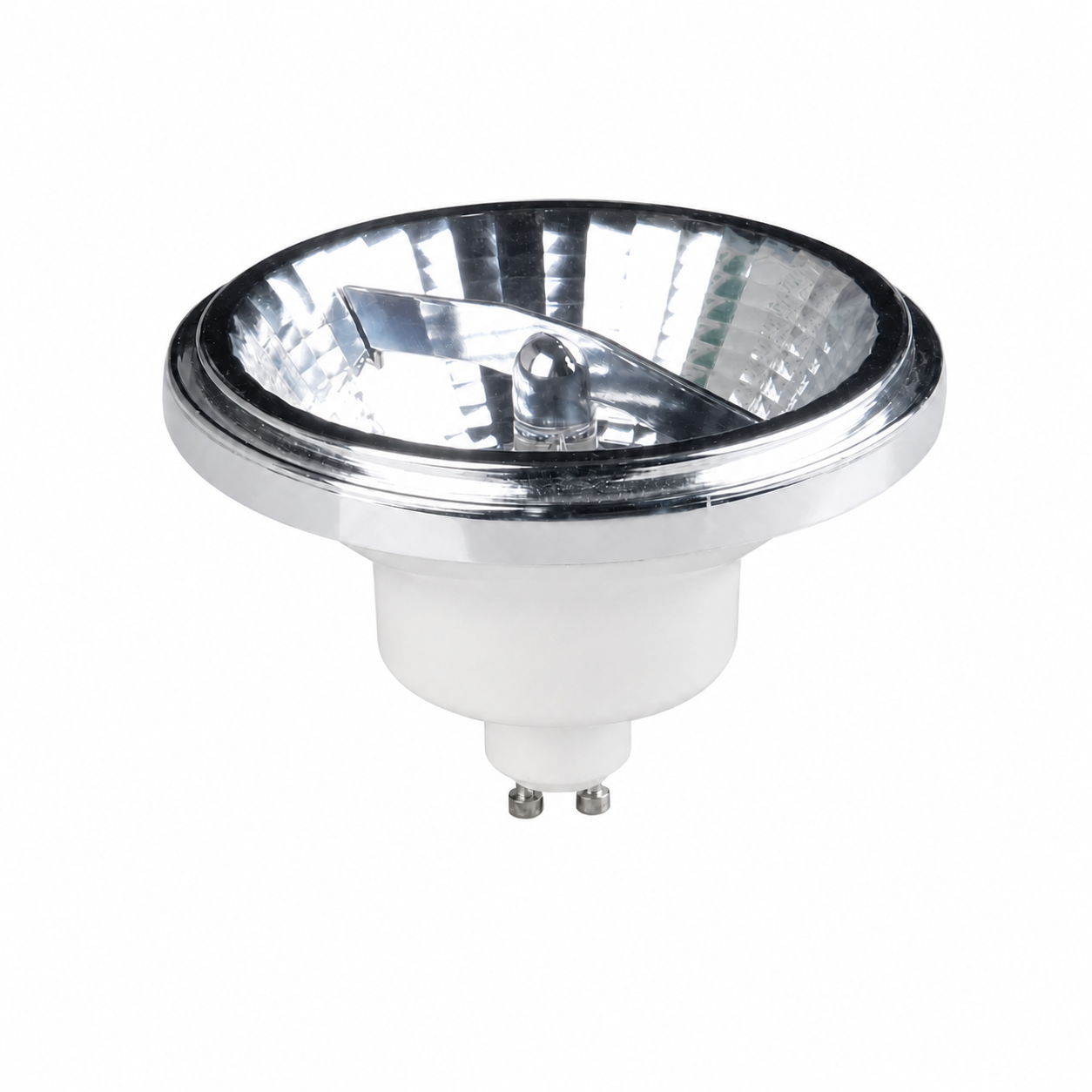AR111F-GU10 LED reflector bulb with GU10 base oriented downward