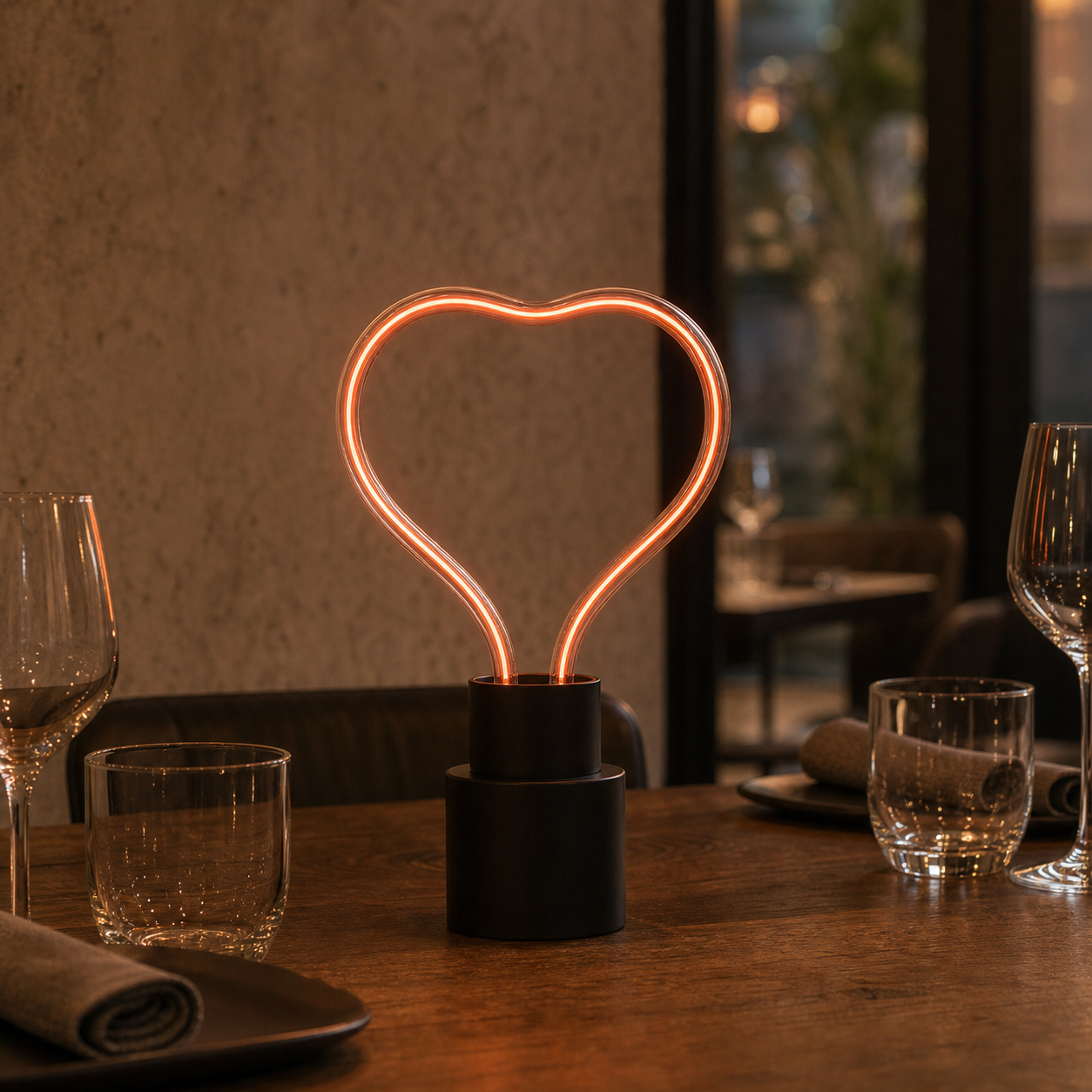 Decorative New Flexible Filament Bulbs in a realistic application setting