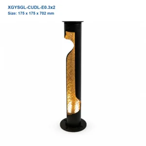 XGYSGL-CUDL-E0.3x2 cylindrical solar garden bollard, 175 x 175 x 702 mm