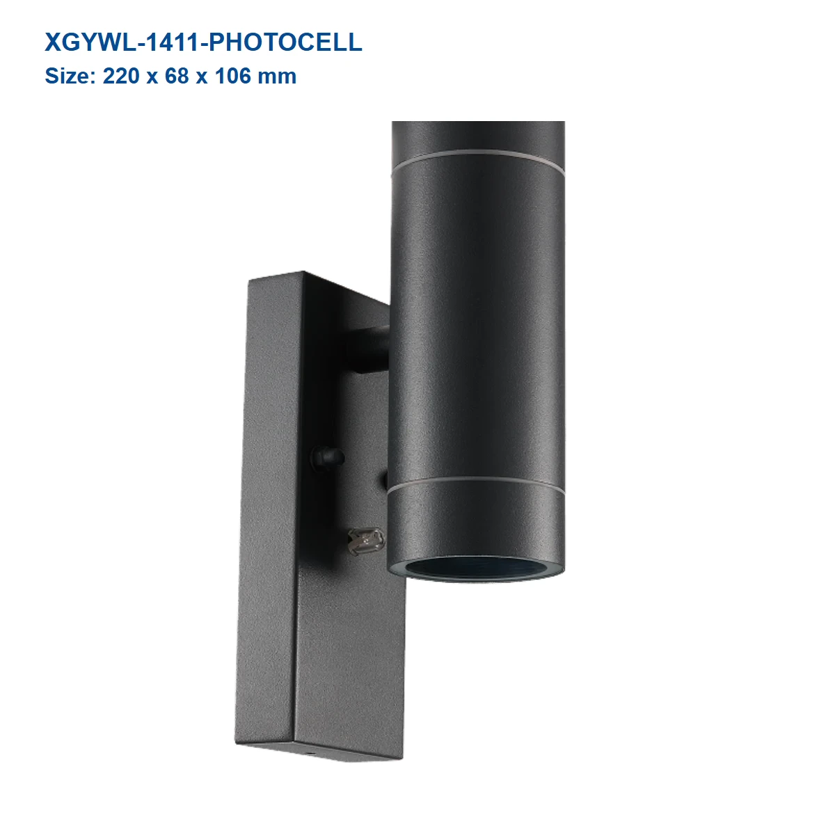 XGYWL-1411-PHOTOCELL photocell GU10 wall light, 220 x 68 x 106 mm