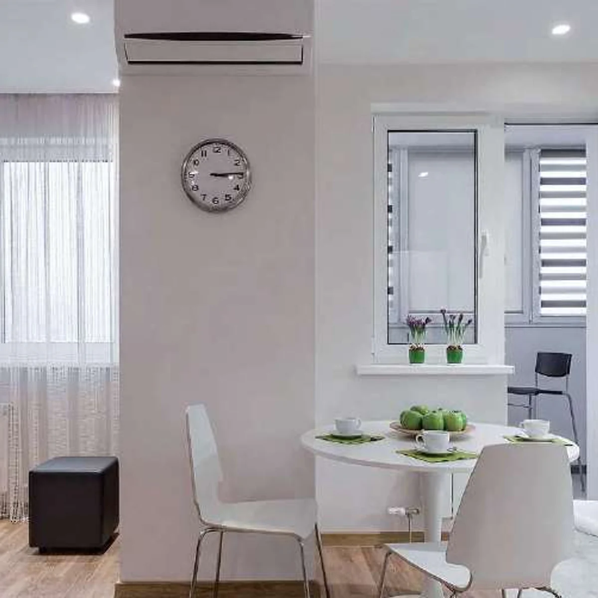 ITFT02 family adjustable recessed LED downlights installed in an indoor dining room ceiling