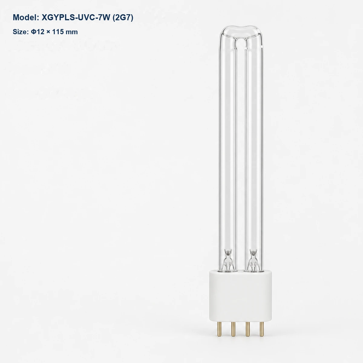Clear PL-S UV-C lamp Φ12 × 115 mm, 2G7 base, 7 W