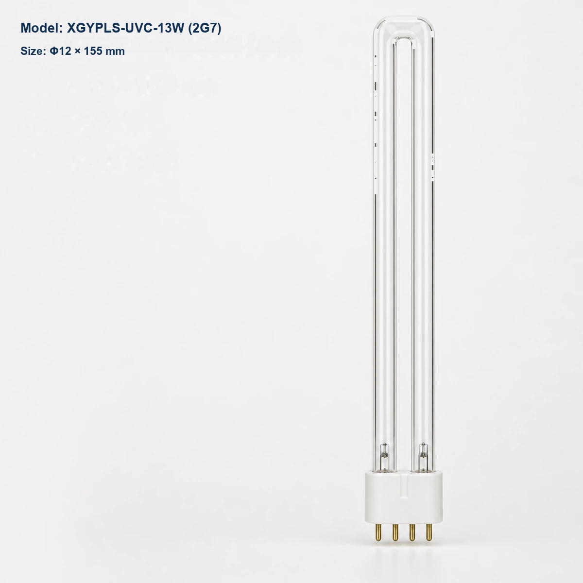 Clear PL-S UV-C lamp Φ12 × 155 mm, 2G7 base, 13 W