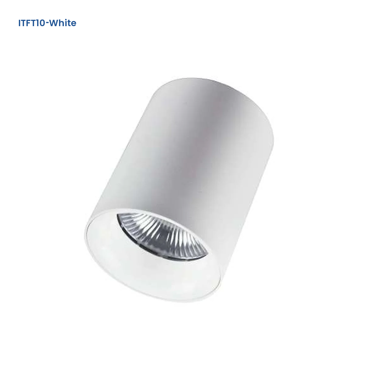 ITFT10-White surface-mounted cylinder LED downlight with reflector front