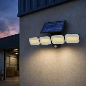 Solar Flood Light Premium FL Series installed on an exterior wall