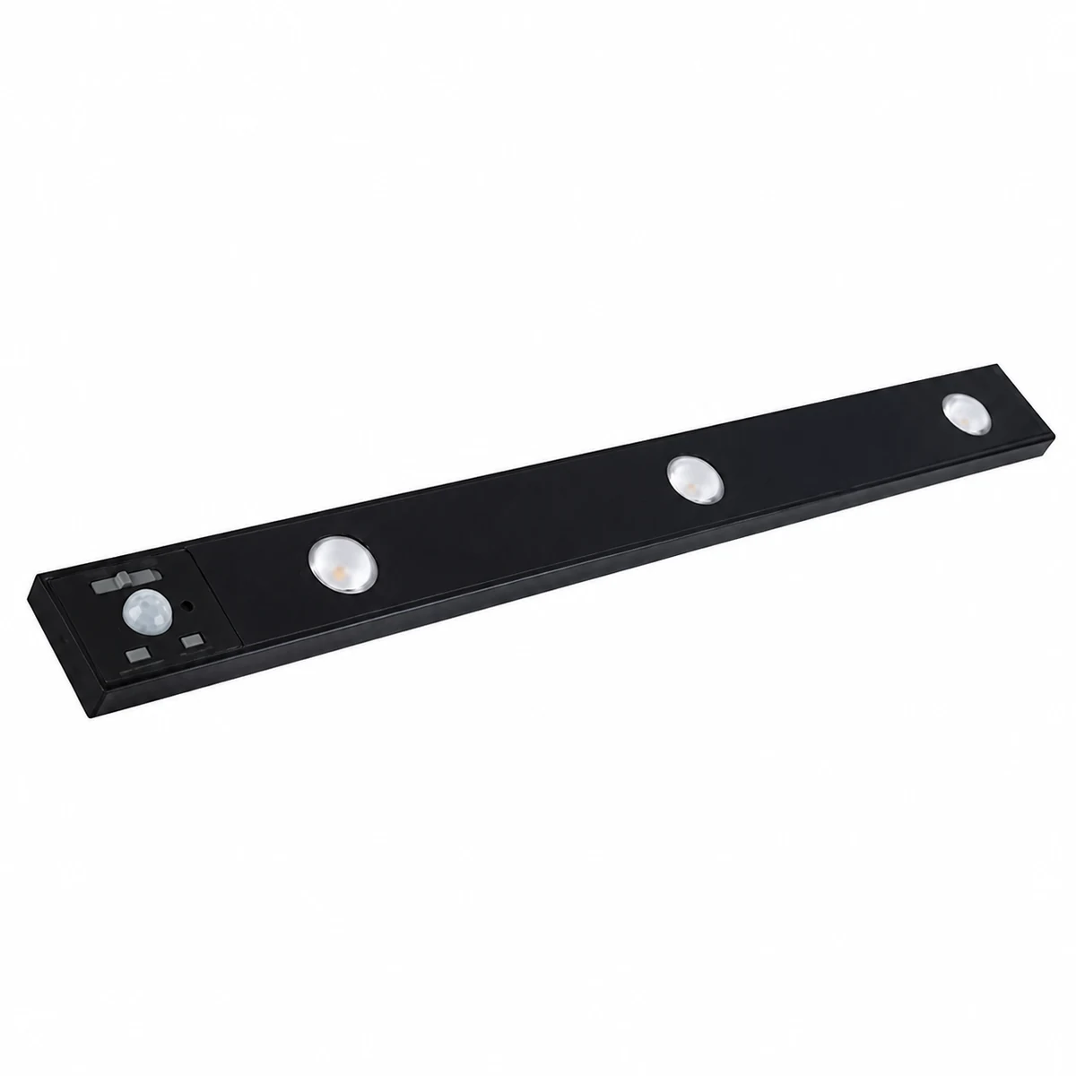 Black three-lens rechargeable sensor cabinet light