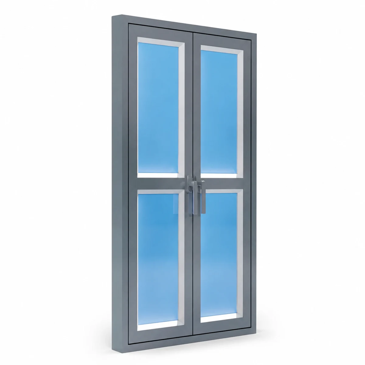 X Series four-pane window-style artificial skylight on white background