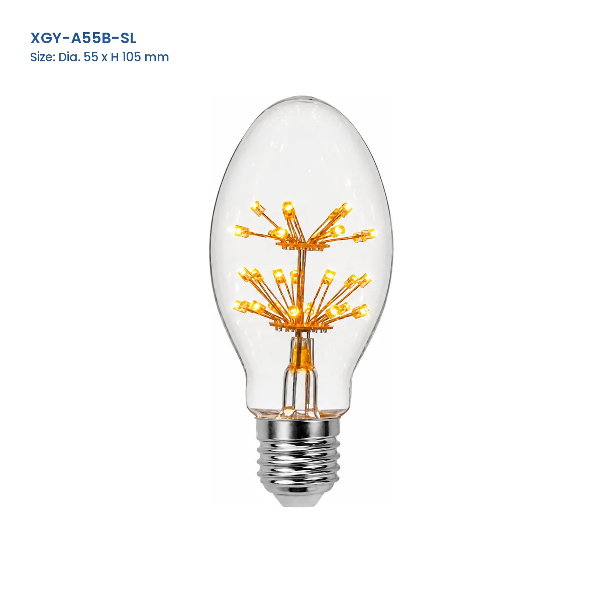 XGY-A55B-SL starry LED decorative bulb, D55 x H105 mm