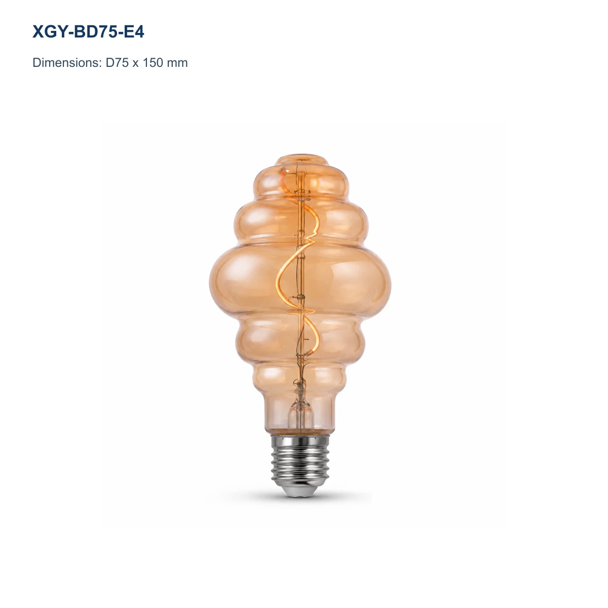 XGY-BD75-E4 decorative LED filament bulb model image