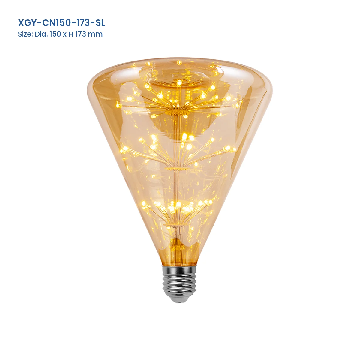 XGY-CN150-173-SL starry LED decorative bulb, D150 x H173 mm