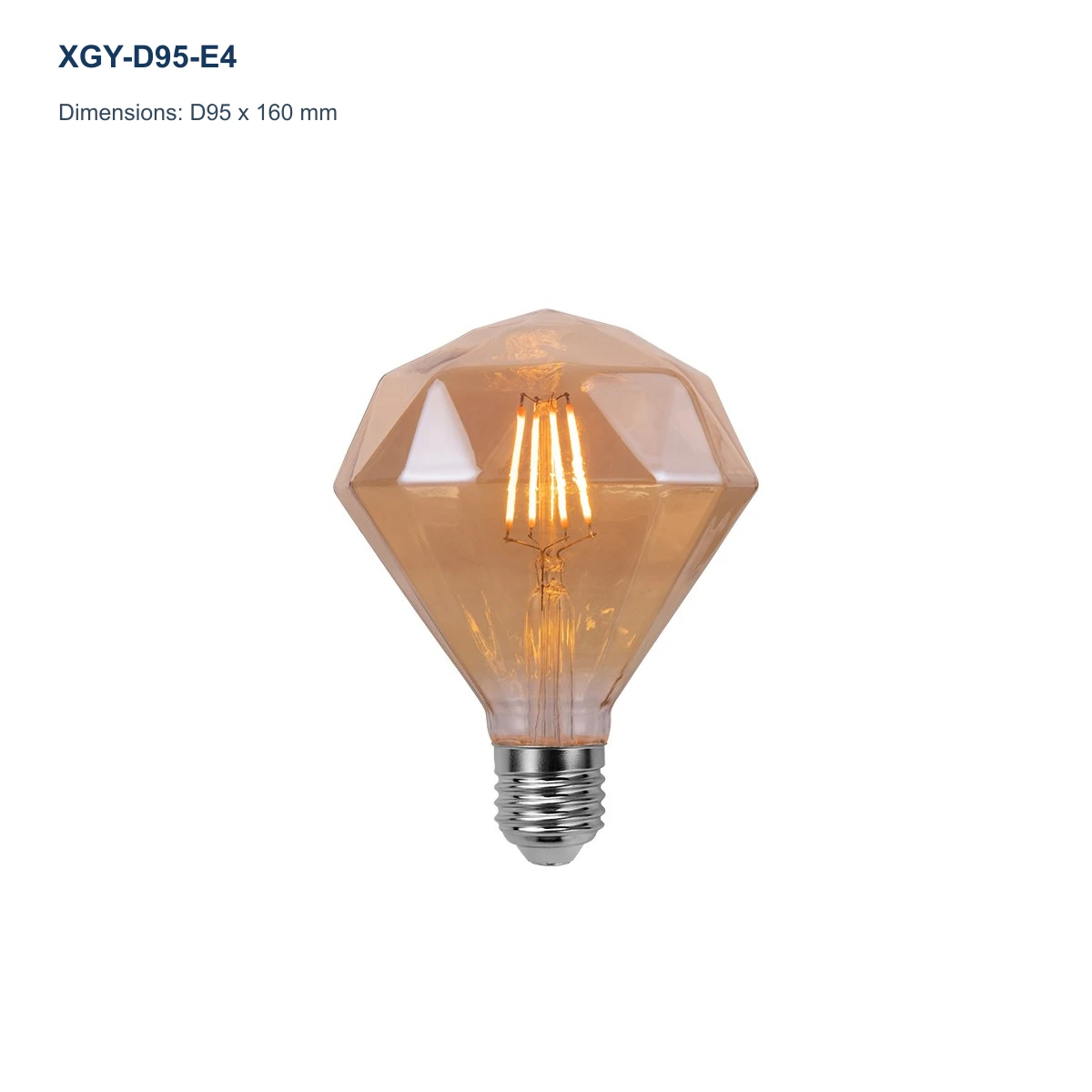 XGY-D95-E4 decorative LED filament bulb model image