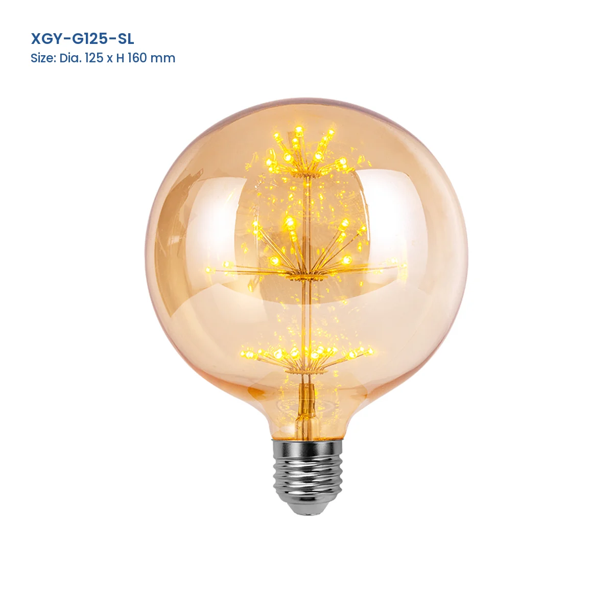 XGY-G125-SL starry LED decorative bulb, D125 x H160 mm
