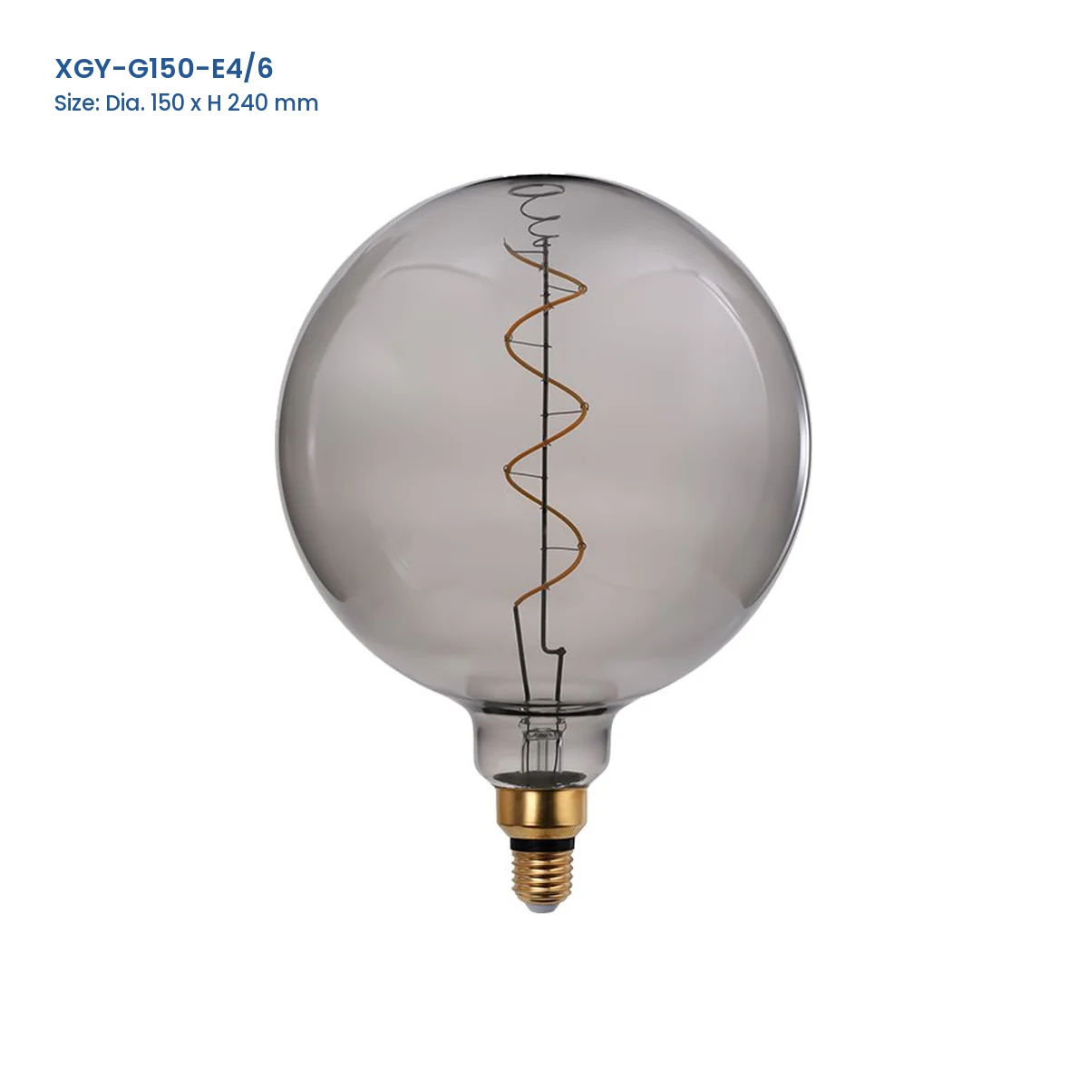 XGY-G150-E4/6 huge LED filament bulb, Dia. 150 x H 240 mm