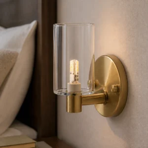 XGY-G4-XH-002C-E1.8 G4 LED capsule installed in a compatible indoor bedside wall sconce