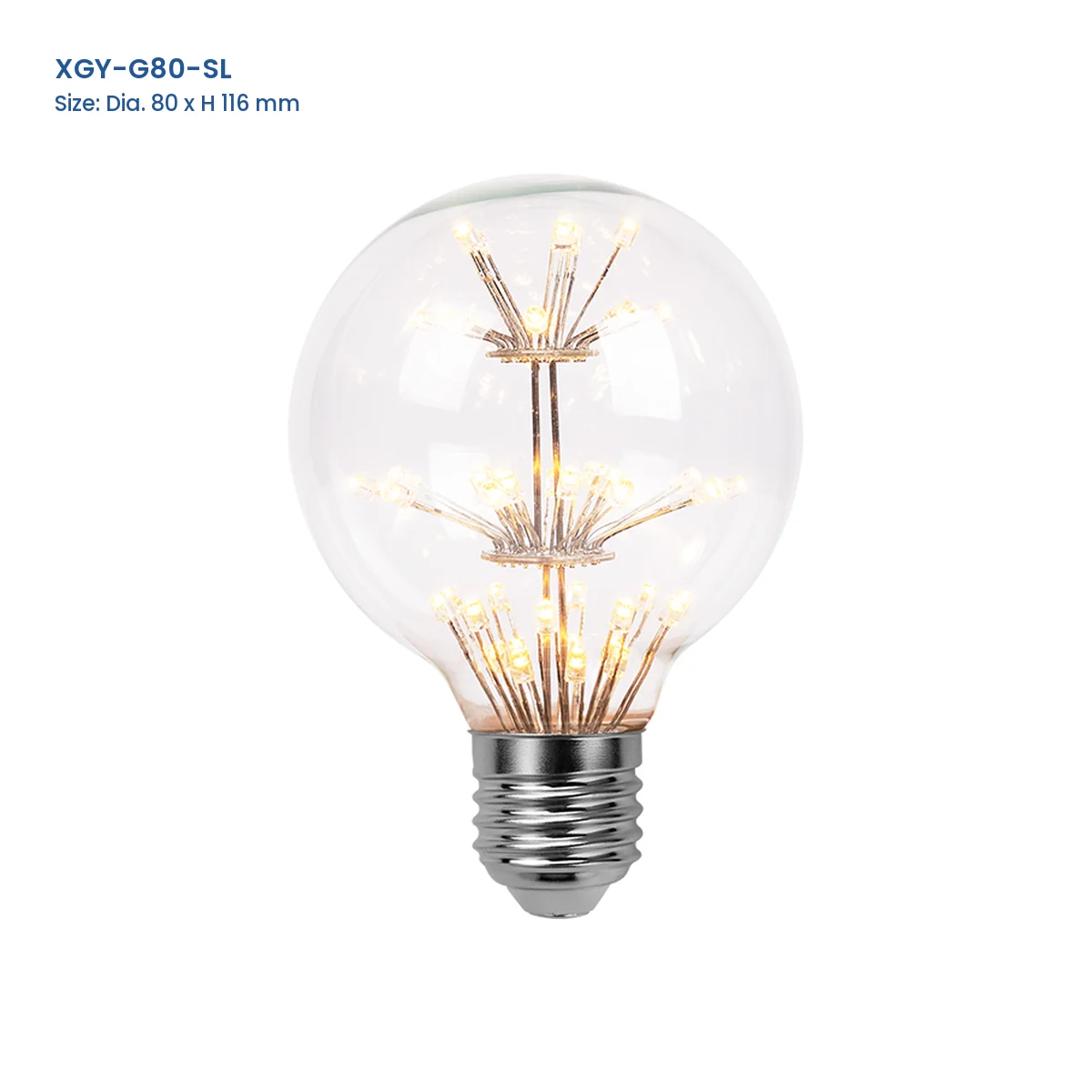 XGY-G80-SL starry LED decorative bulb, D80 x H116 mm