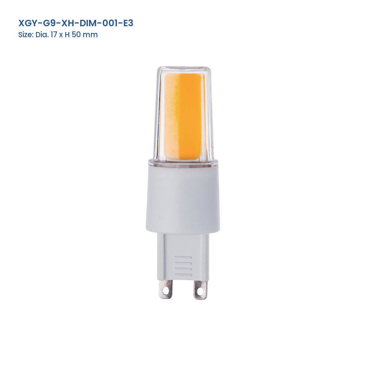 XGY-G9-XH-DIM-001-E3 G9 LED capsule bulb, Dia. 17 × H 50 mm