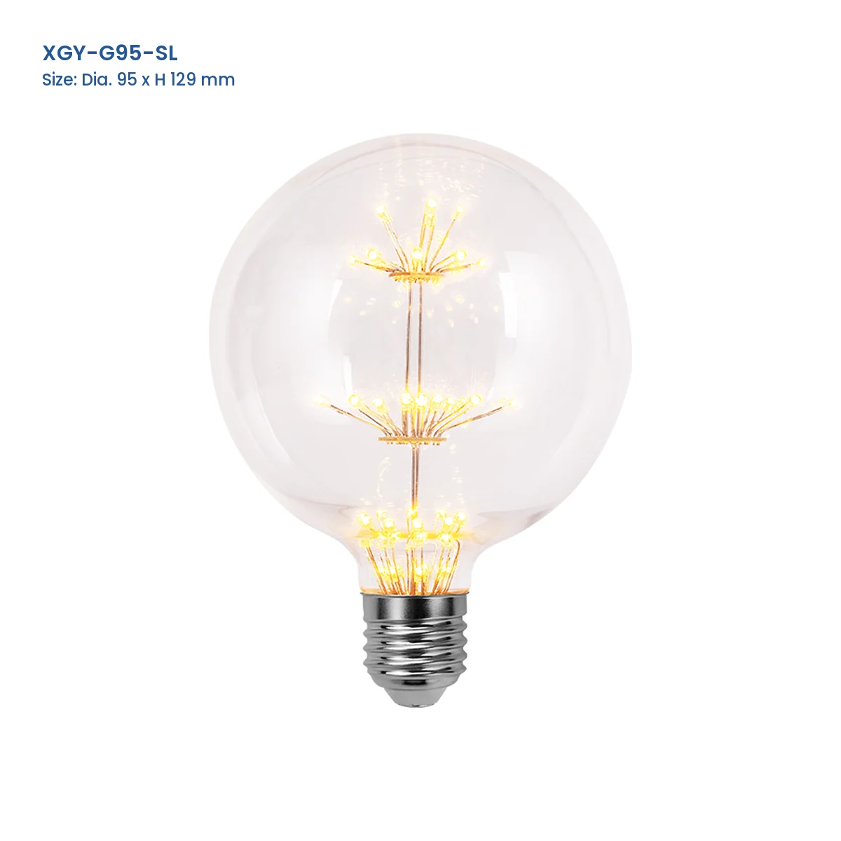 XGY-G95-SL starry LED decorative bulb, D95 x H129 mm