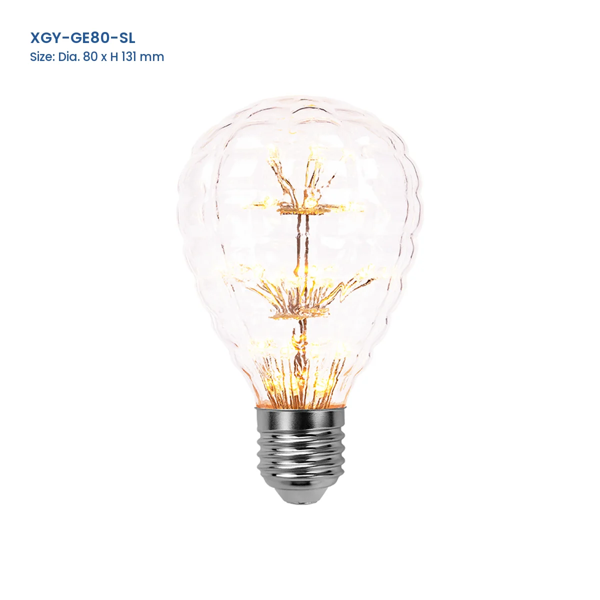 XGY-GE80-SL starry LED decorative bulb, D80 x H131 mm