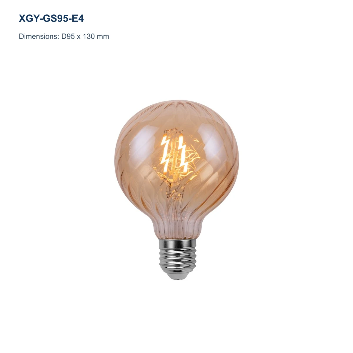 XGY-GS95-E4 decorative LED filament bulb model image