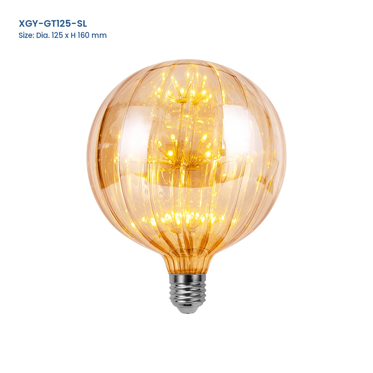XGY-GT125-SL starry LED decorative bulb, D125 x H160 mm