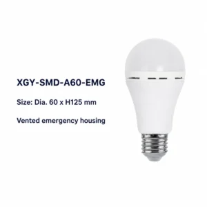 XGY-SMD-A60-EMG emergency LED SMD bulb, size Ø60 × 125 mm