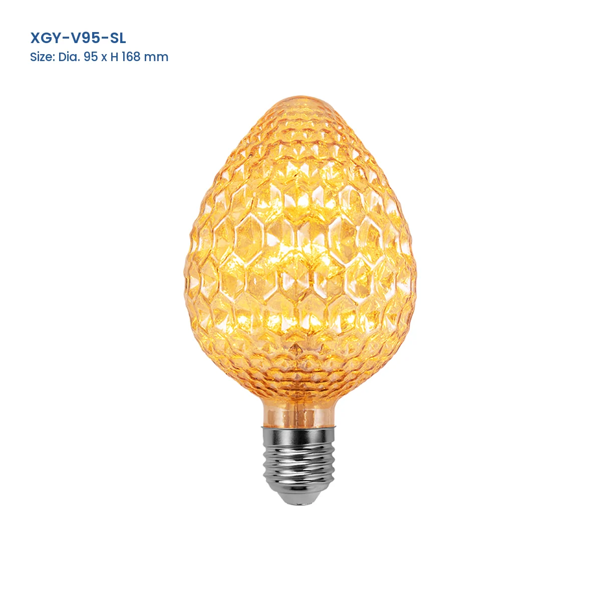 XGY-V95-SL starry LED decorative bulb, D95 x H168 mm