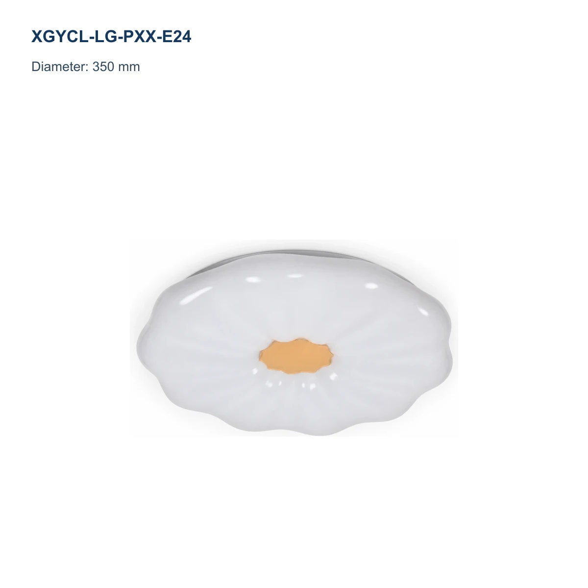 XGYCL-LG-PXX-E24 special-shape metal-base LED ceiling lamp, 350 mm diameter
