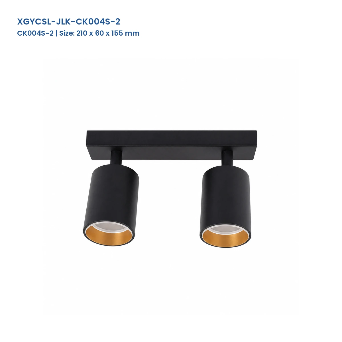 CK004S-2 surface-mounted linear base CK004 spotlight housing with 2 adjustable heads