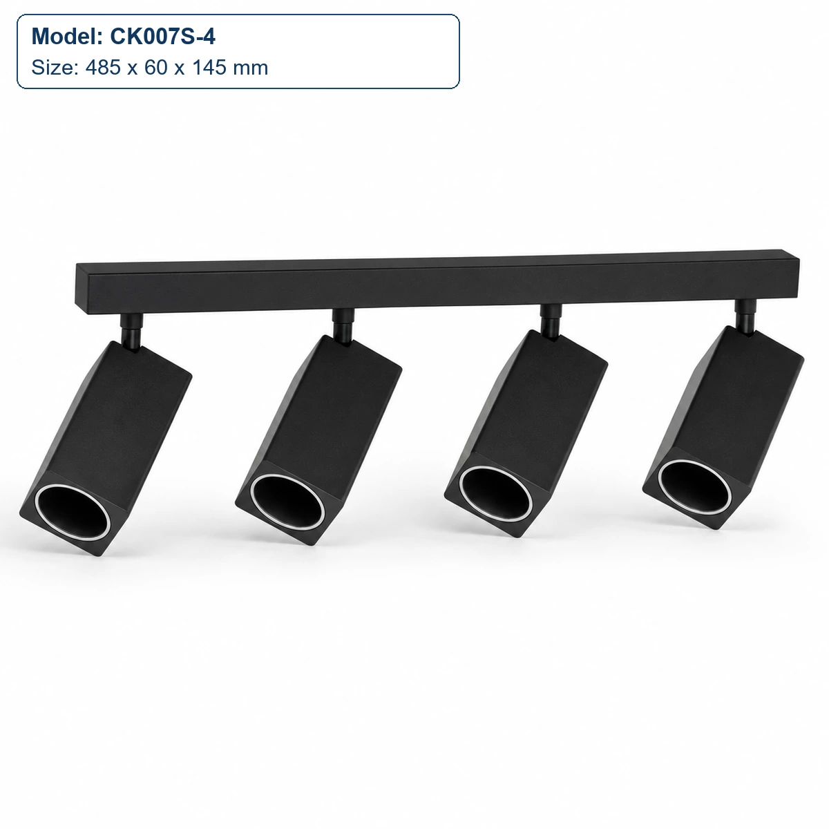 CK007S-4 4-head angular linear housing, 485 x 60 x 145 mm