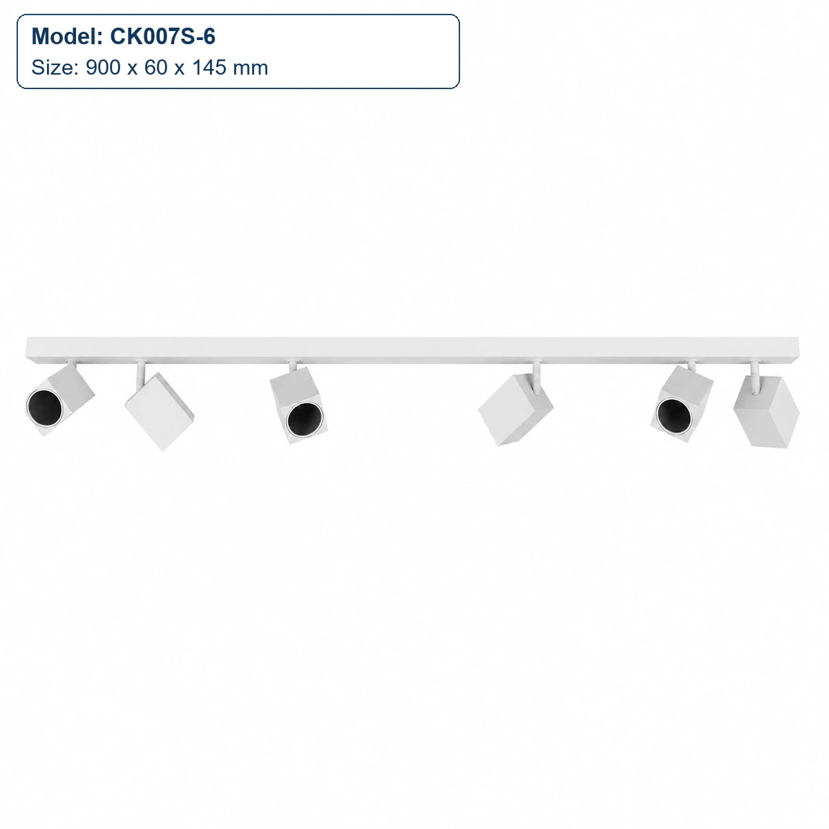 CK007S-6 6-head angular linear housing, 900 x 60 x 145 mm