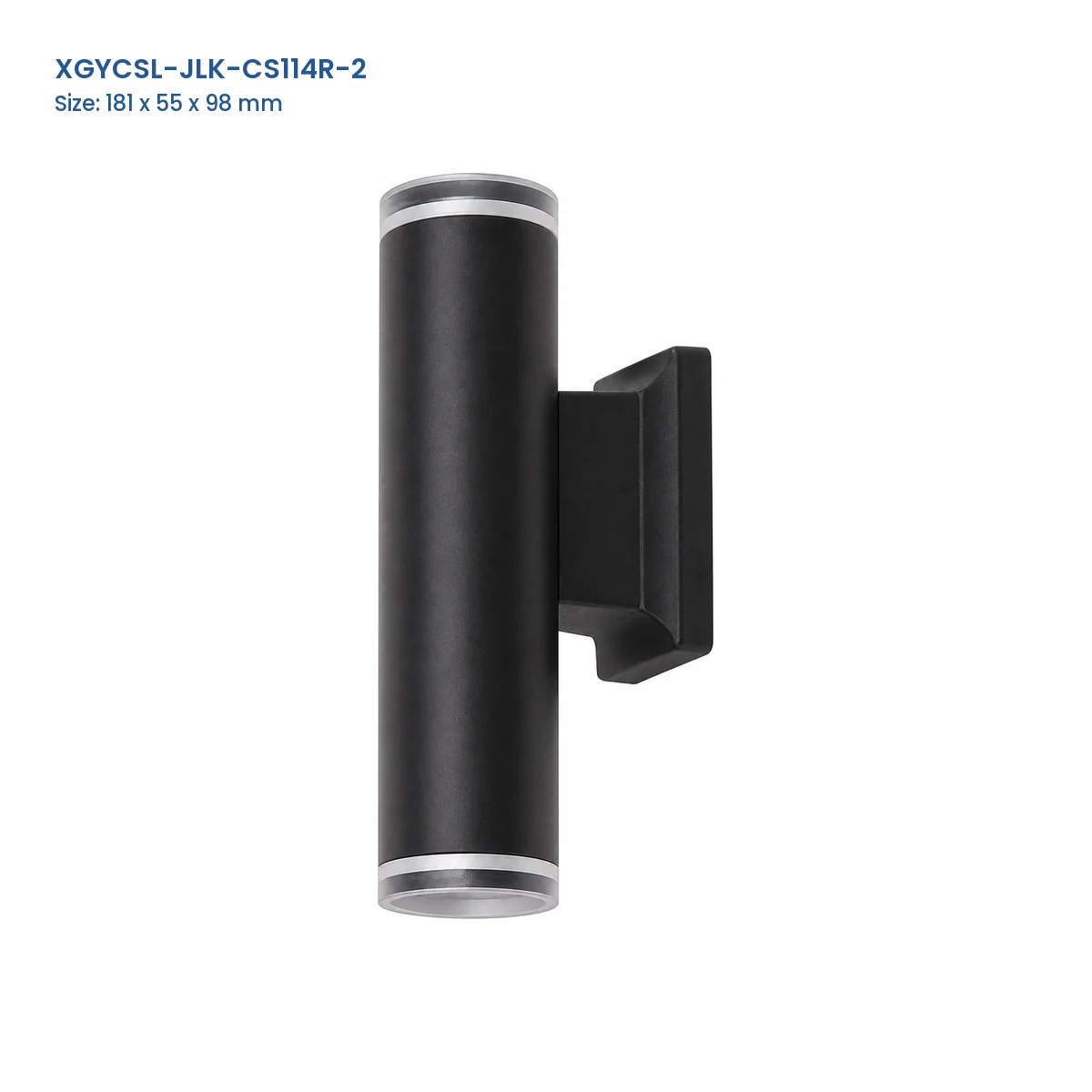 XGYCSL-JLK-CS114R-2 spotlight housing with Model and Size labels