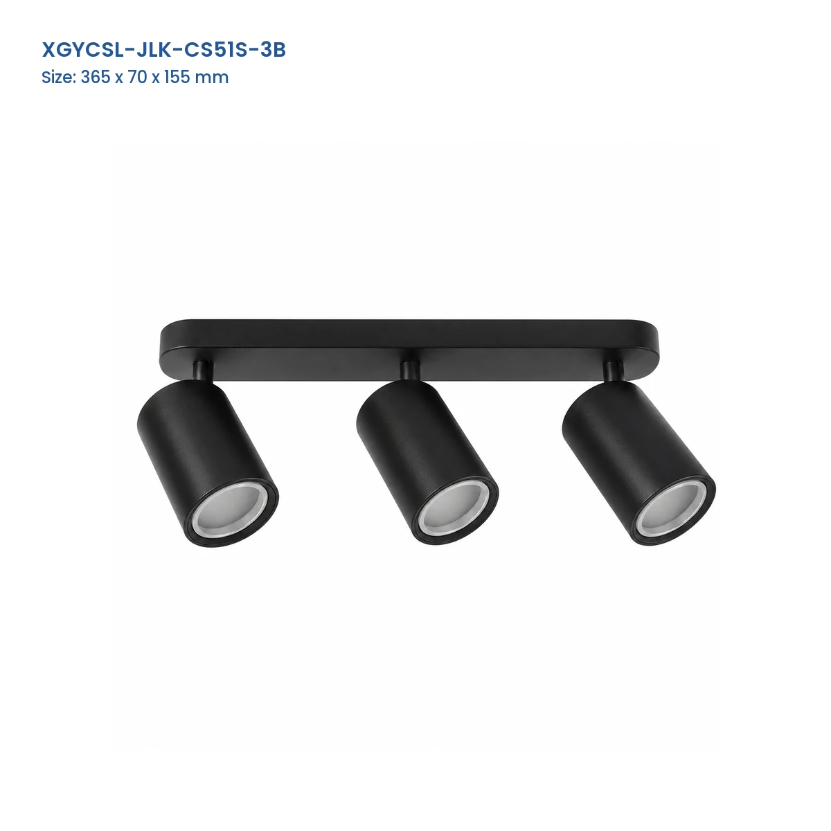 XGYCSL-JLK-CS51S-3B three-head linear-base housing with Model and Size labels
