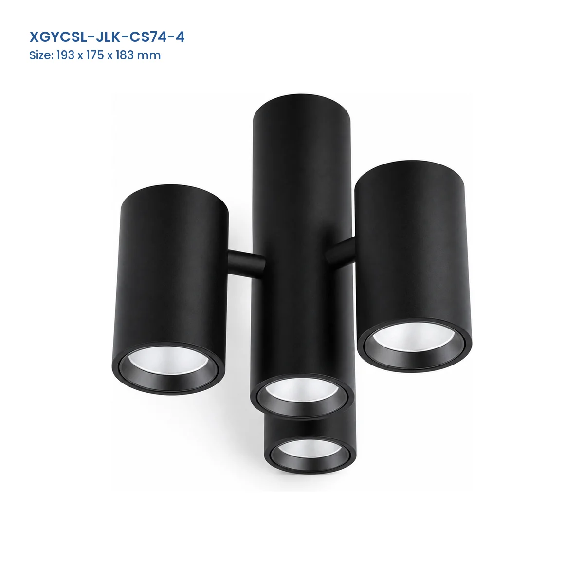 XGYCSL-JLK-CS74-4 Compact cluster spotlight housing, Size 193 x 175 x 183